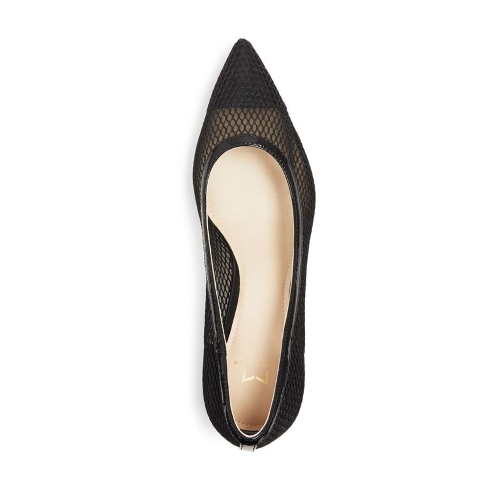 MARC FISHER Womens Black Zesty Pointy Toe Block Heel Slip On Dress Pumps 5 M